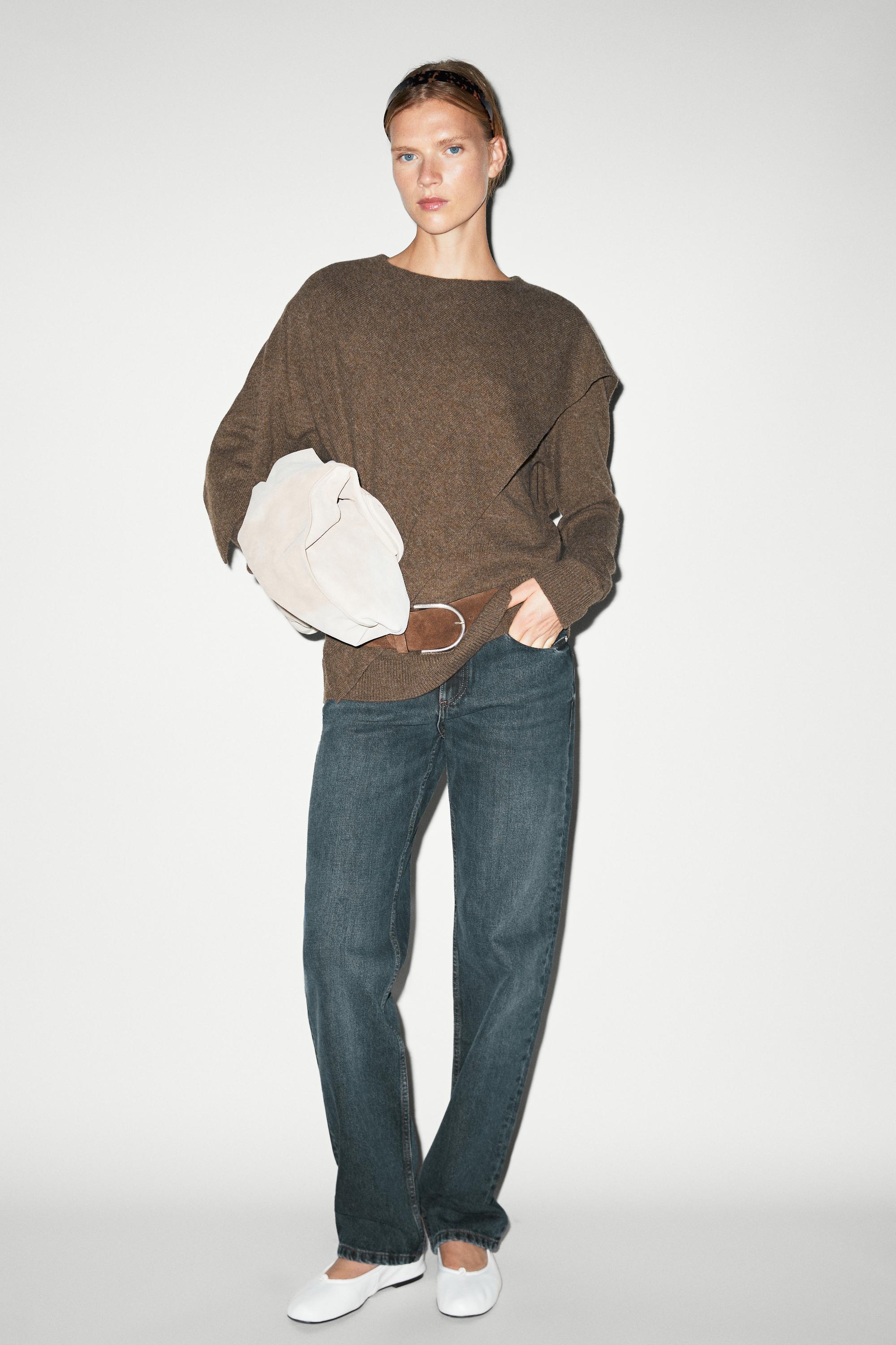 Pull cape en maille 100 % laine